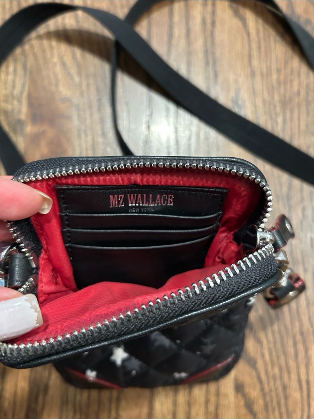 MZ Wallace Star Print Quilted Phone Crossbody Bag - Picture 3 of 7